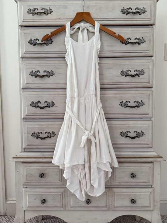 Vici Pants - White Linen Euro Summer Romper